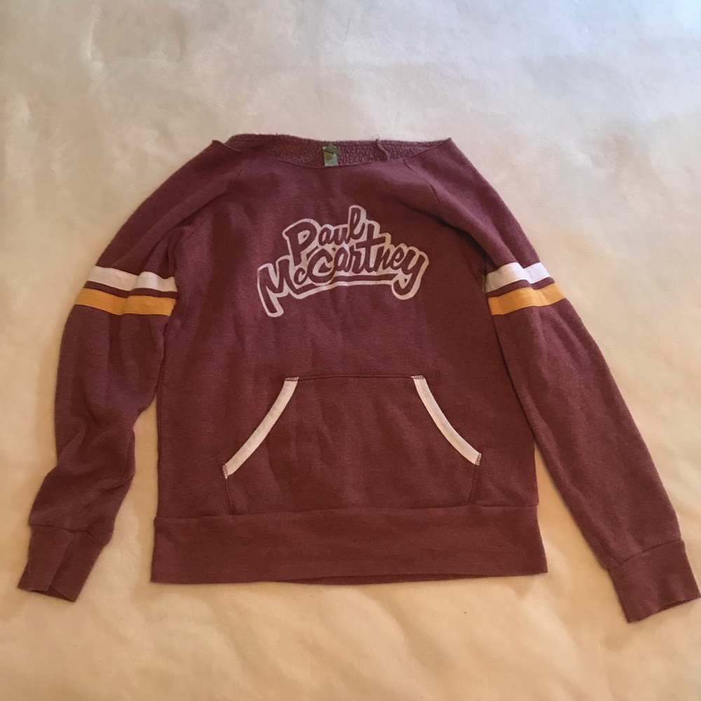 Paul McCartney off the shoulder sweatshirt